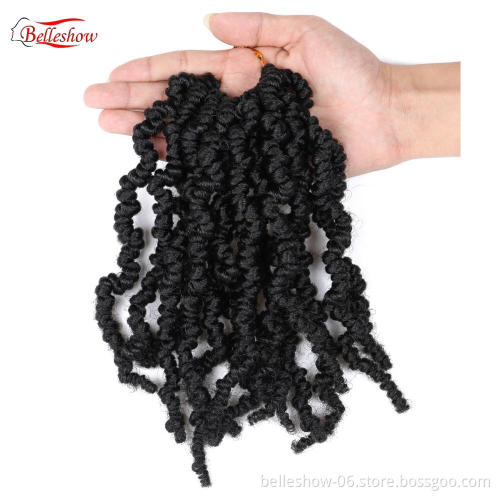 Hot sell 10 inch Passion Twist Hair Soft Ombre Colors pre twisted pre looped passion twist